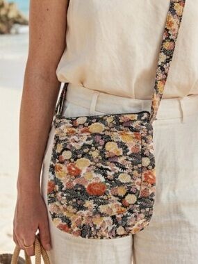 Floral Print Crossbody Bag Boho Kidcore Cottagecore Resort Cruise